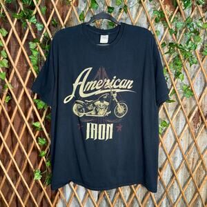 Vintage Y2K American iron motorcycle biker WCC 2000s t-shirt